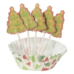 Xenos Kerst cupcake set - set van 24- Kerst Bakken