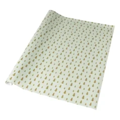 Xenos Kerst inpakpapier boompjes - multikleur - 70x200 cm- Kerst Inpakken