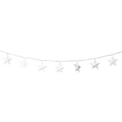 Xenos Kerst lichtslinger met sterren - wit - 1.35 meter- Kerstverlichting|Kerstboom Verlichting