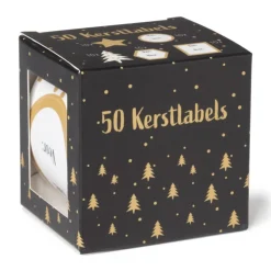 Xenos Kerst naamstickers - diverse varianten - set van 50- Kerst Inpakken