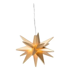 Xenos Kerst ster - goudkleurig - 11.5 cm- Kerstverlichting