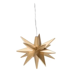 Xenos Kerst ster - goudkleurig - 11.5 cm- Kerstverlichting