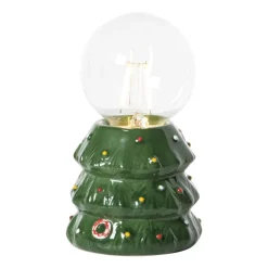Xenos Kerst tafellamp - groen - ø9x16 cm- Kerstverlichting|Led Lampen