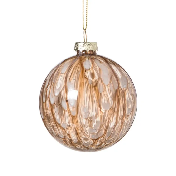 Xenos Kerstbal bleeding - beige- Kerstballen