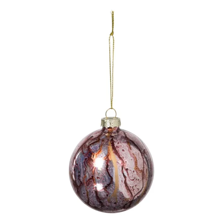 Xenos Kerstbal bleeding - paars- Kerstballen