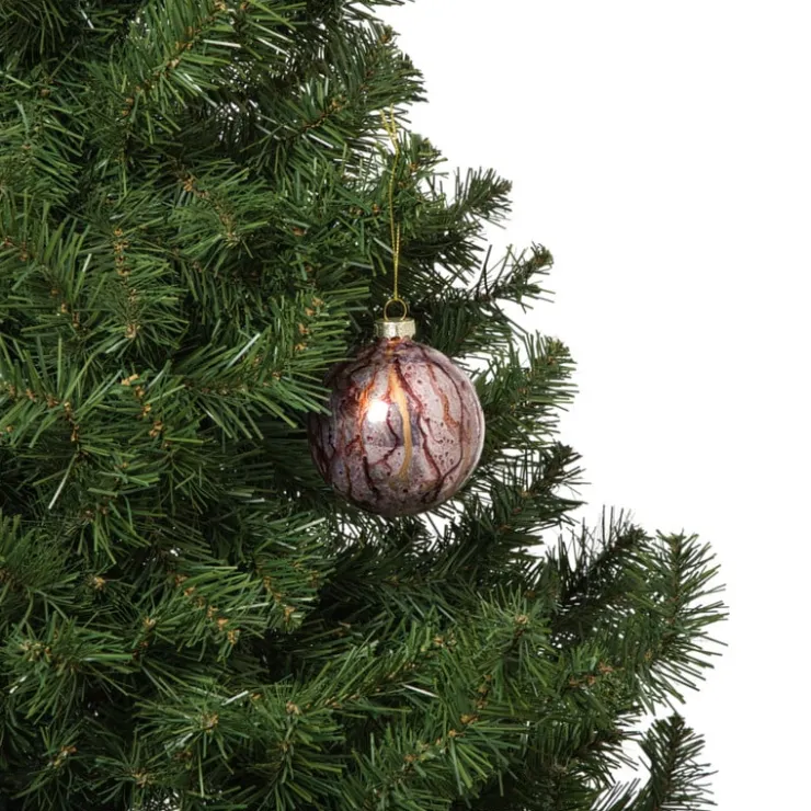 Xenos Kerstbal bleeding - paars- Kerstballen