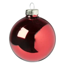 Xenos Kerstbal box - set van 8 - ø7 cm- Kerstballen
