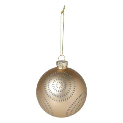 Xenos Kerstbal cirkels stipjes - goudkleurig- Kerstballen