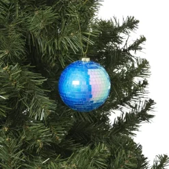 Xenos Kerstbal discobal - blauw- Kerstballen