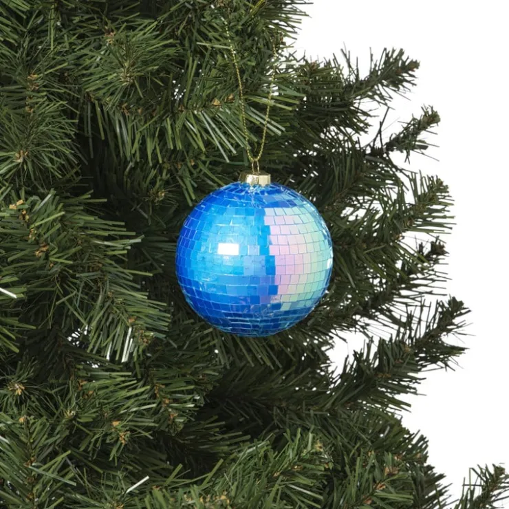 Xenos Kerstbal discobal - blauw- Kerstballen