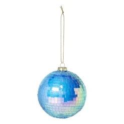 Xenos Kerstbal discobal - blauw- Kerstballen