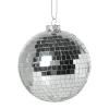 Xenos Kerstbal discobal - zilverkleurig- Kerstballen