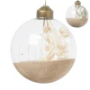 Xenos Kerstbal droogbloem - diverse varianten - Ø8 cm- Kerstballen