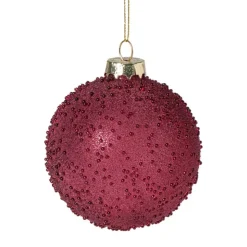 Xenos Kerstbal druppeltjes - roze- Kerstballen