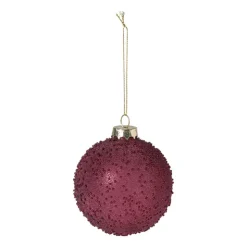 Xenos Kerstbal druppeltjes - roze- Kerstballen