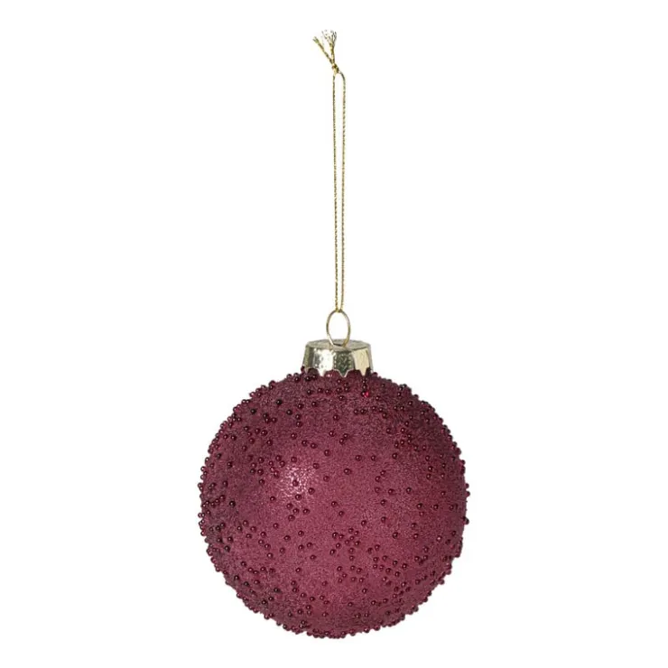 Xenos Kerstbal druppeltjes - roze- Kerstballen