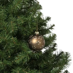 Xenos Kerstbal figuurtjes glitter - bruin- Kerstballen