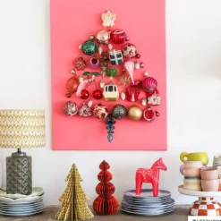 Xenos Kerstbal geruit - groen- Kerstballen