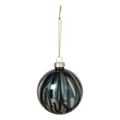Xenos Kerstbal glossy - blauw- Kerstballen