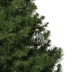 Xenos Kerstbal glossy - blauw- Kerstballen