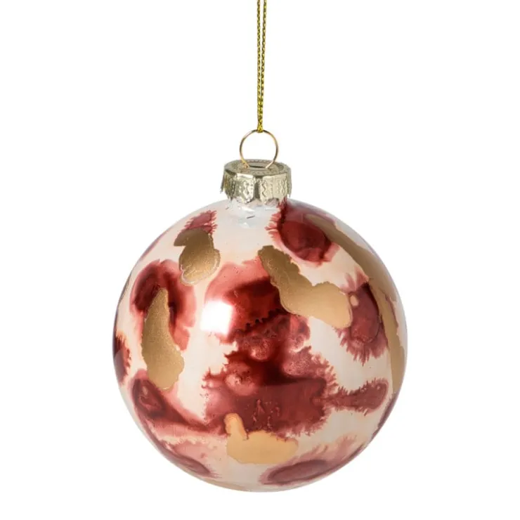 Xenos Kerstbal glossy - bordeauxrood- Kerstballen