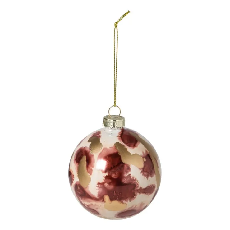 Xenos Kerstbal glossy - bordeauxrood- Kerstballen