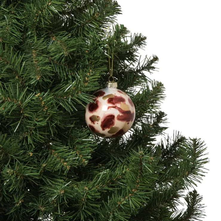 Xenos Kerstbal glossy - bordeauxrood- Kerstballen