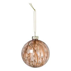 Xenos Kerstbal glossy - bruin- Kerstballen