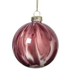 Xenos Kerstbal glossy - paars- Kerstballen