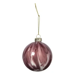Xenos Kerstbal glossy - paars- Kerstballen