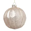 Xenos Kerstbal Kersthanger - roze - 10 cm- Kerstballen