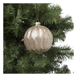 Xenos Kerstbal Kersthanger - roze - 10 cm- Kerstballen