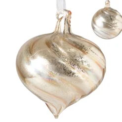 Xenos Kerstbal marble goud - diverse varianten - ⌀8 cm- Kerstballen