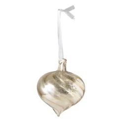 Xenos Kerstbal marble goud - diverse varianten - ⌀8 cm- Kerstballen