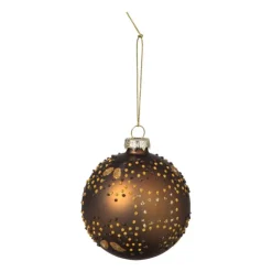 Xenos Kerstbal mat - donkerbruin- Kerstballen