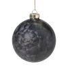 Xenos Kerstbal mat satijn - zwart- Kerstballen