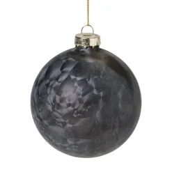 Xenos Kerstbal mat satijn - zwart- Kerstballen