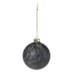Xenos Kerstbal mat satijn - zwart- Kerstballen