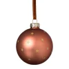 Xenos Kerstbal met gouden sterretjes - roze- Kerstballen