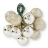 Xenos Kerstbal op steker - goudkleurig/zilver- Kerstballen