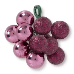 Xenos Kerstbal op steker - rood- Kerstballen