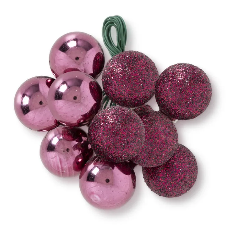 Xenos Kerstbal op steker - rood- Kerstballen