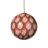 Xenos Kerstbal print - rood/beige- Kerstballen