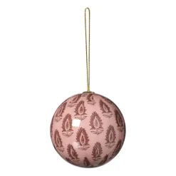 Xenos Kerstbal print - rood/roze- Kerstballen