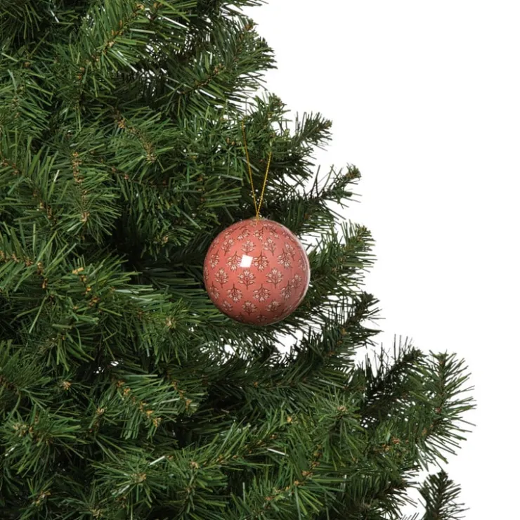 Xenos Kerstbal print- paars/rood- Kerstballen