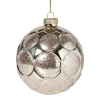 Xenos Kerstbal relief - champagnekleurig- Kerstballen