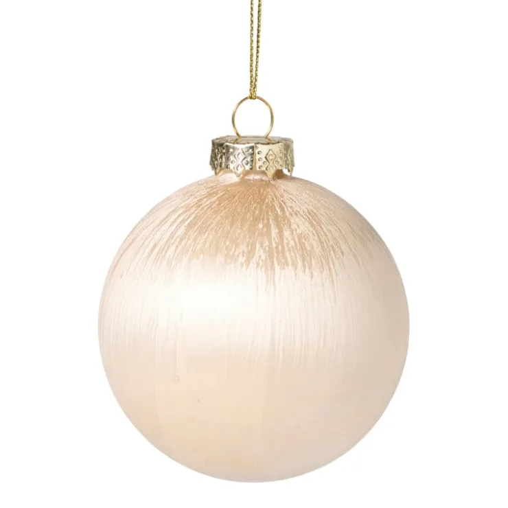 Xenos Kerstbal satijn - champagnekleurig- Kerstballen