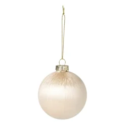 Xenos Kerstbal satijn - champagnekleurig- Kerstballen