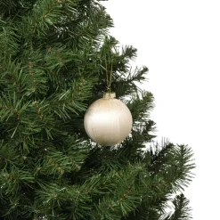 Xenos Kerstbal satijn - champagnekleurig- Kerstballen