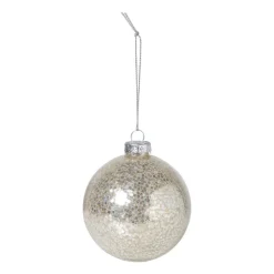 Xenos Kerstbal sequins - beige- Kerstballen